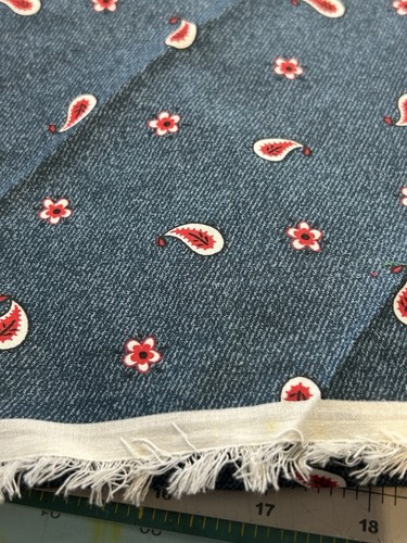 Daisy Kingdom geworfen Bandana Stoff Paisley Rest Baumwolle Quilt 12" x 44" F58 - Bild 2 von 2