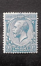 King George V GB 2.1/2d SG.372 N21 (8) Powder Blue MNH Well Centered VF