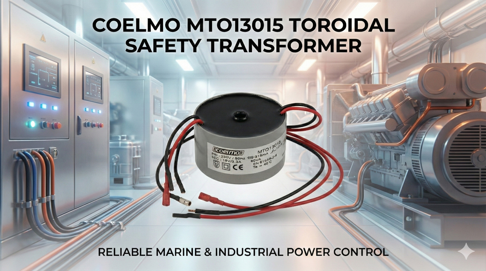 Transformateur Coelmo MTO13015 contre les pannes de générateur 60VA 18V