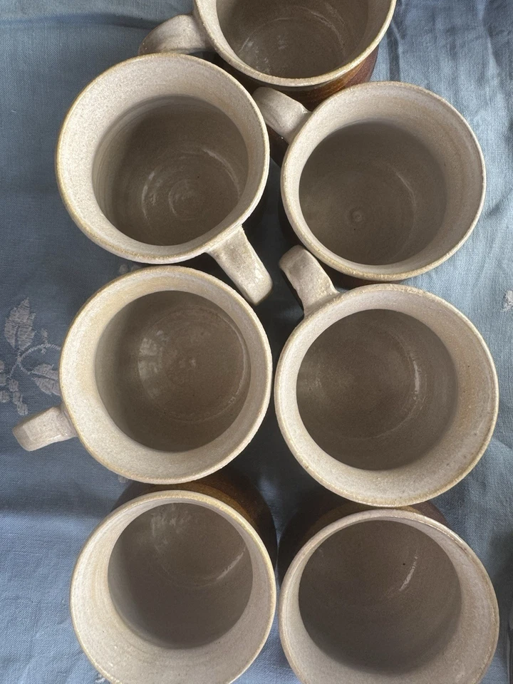Керамические кружки ручной работы Lala&Jim — набор из 7 деревенских коричневых и бежевых кружек - Изображение 3 из 3