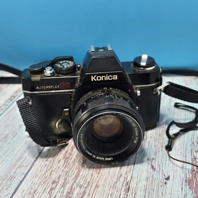 Konica AutoReflex TC 35mm SLR Film Camera with 50 mm lens kit