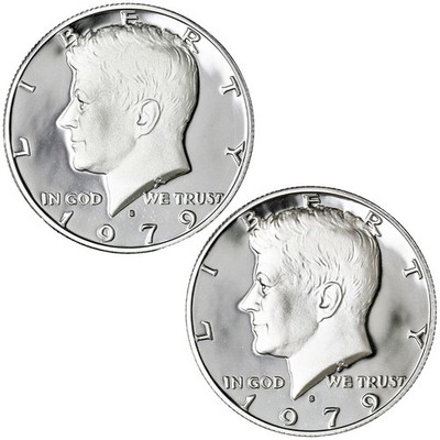 1979 S Kennedy Half Dollar Type 1 & 2 Clear S Gem DCam Proof 2