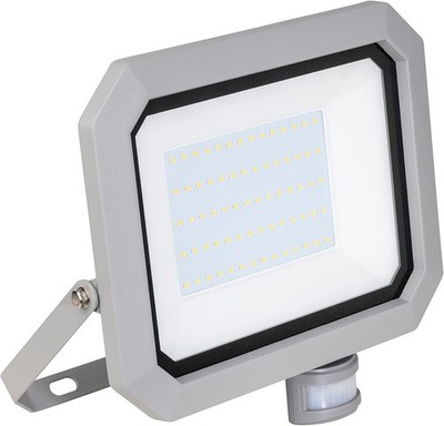 as-Schwabe SLIMLINE LED Strahler mit Bewegungsmelder 50W Arbeitsleuchte 4000K