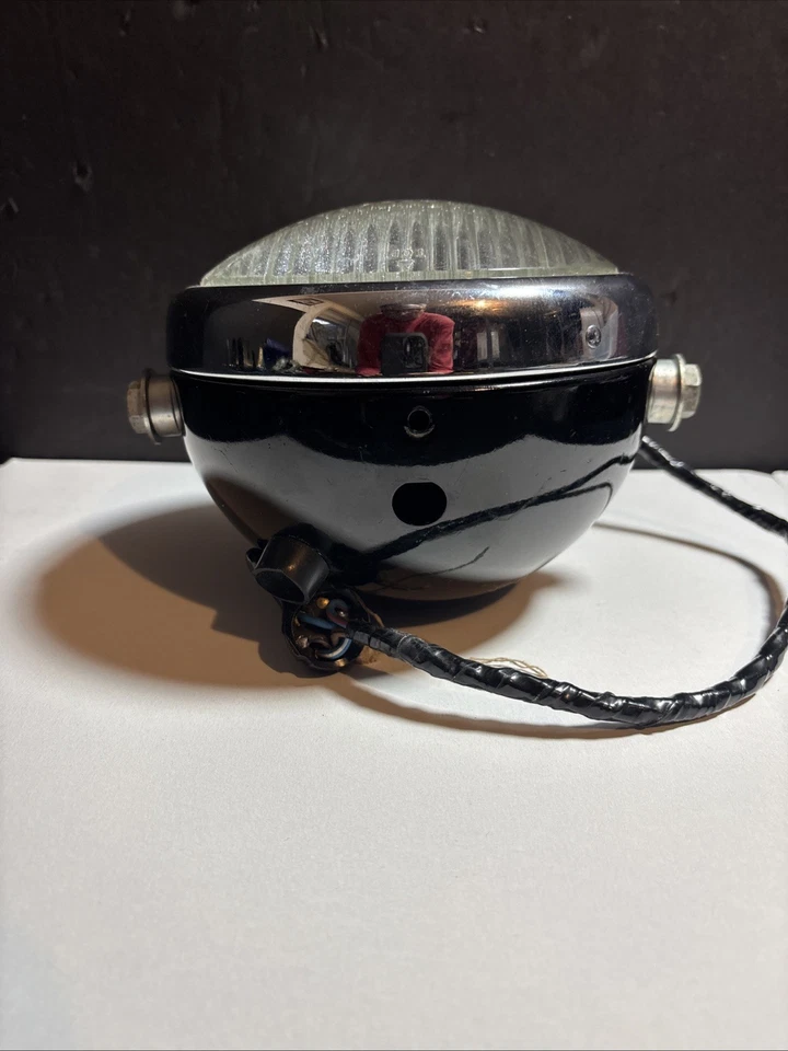 NOS Lucas 5 1/4" Headlamp Assembly MCH66 & Dip Switch Bultaco BSA Triumph Foto 4 de 4