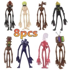 8PCS Siren Head Action Figure Toy Foundation Urban Legend Sirenhead Kids Gift