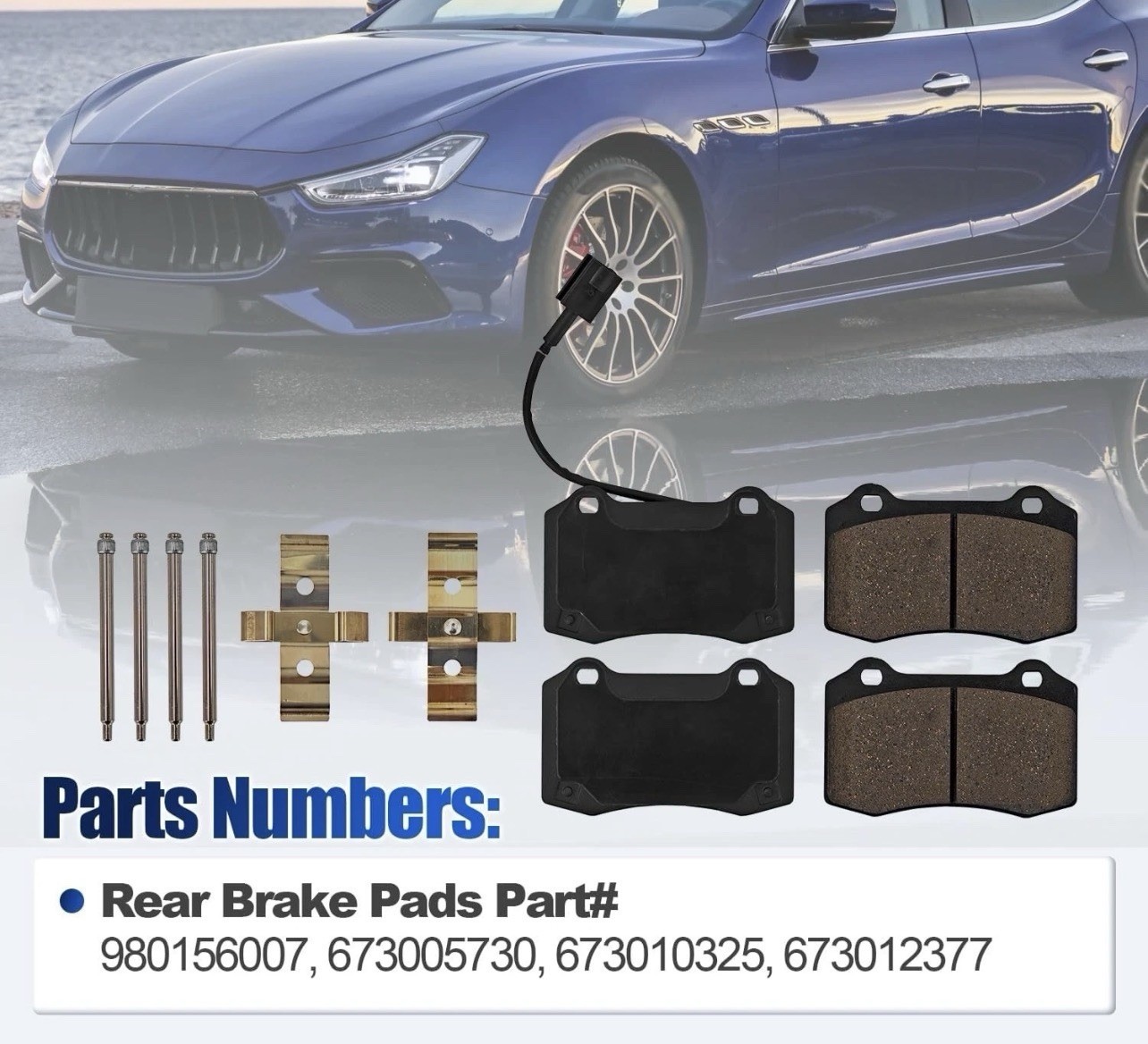 Front & Rear Brake Pads 980139064 980156013 For Maserati Ghibli  Quattroporte