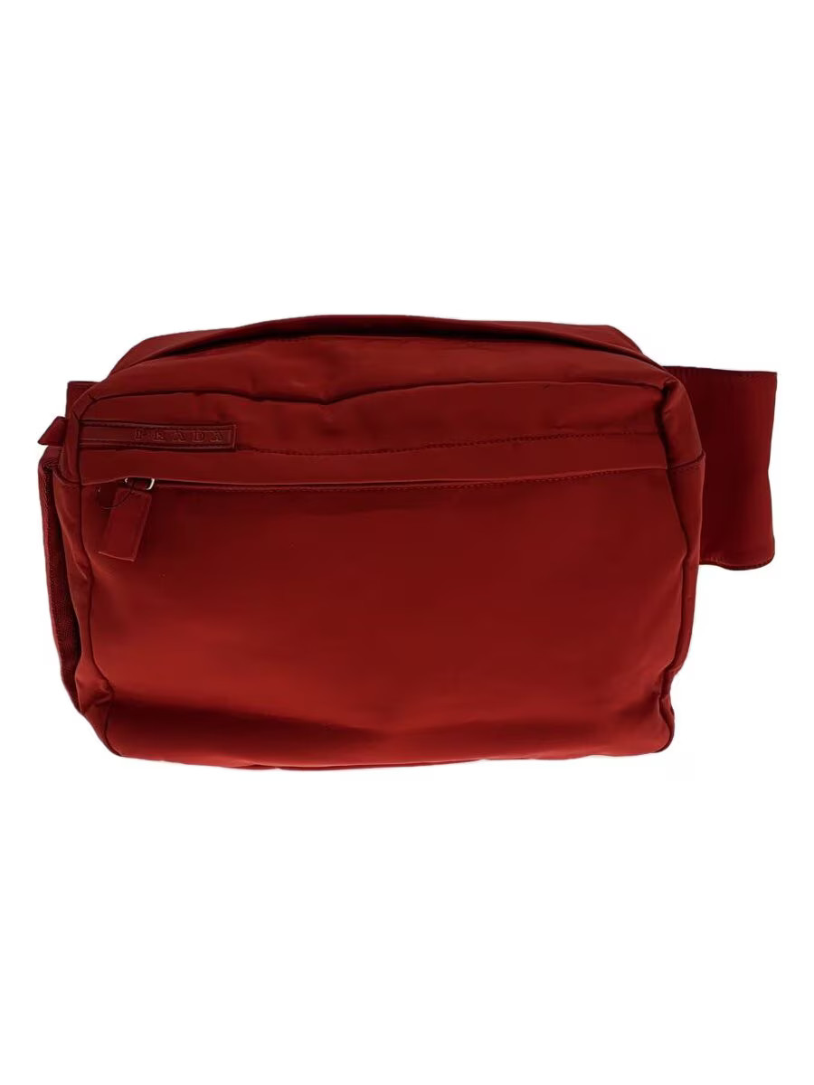 PRADA Waist Bag Nylon RED Solid from Japan | eBay