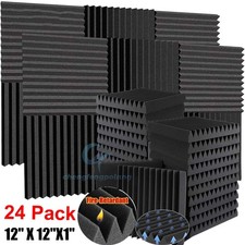 High Density Acoustic Foam Sound Proof Panel Wall Tiles Record Studio 12"x12"x1"