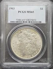 1903 Morgan Dollar, PCGS MS 65, Brilliant Silver