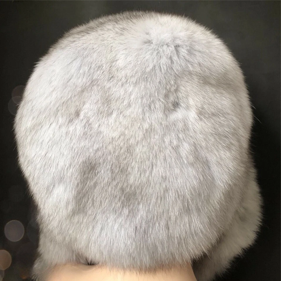 Male Full Covered Real Fox Fur Hat Russian Ushanka Hat Cossack Warm Trapper Cap - Image 3 of 4