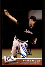 Signed Baseball Card Auto Blake Wood 2009 Grandstand Northwest Arkansas Naturals