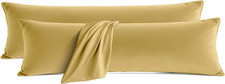 Body Pillow Pillowcase Set of 2, Brushed Microfiber 20x54 Pillow Cases, Soft, Wr