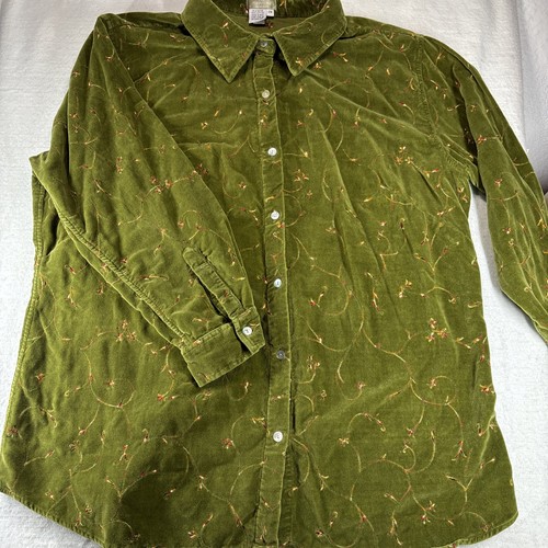 2 Camicia/Giacca Donna 2X Ricamata Territorio Avanti Viaggio Cotone Velluto - Foto 9 di 24