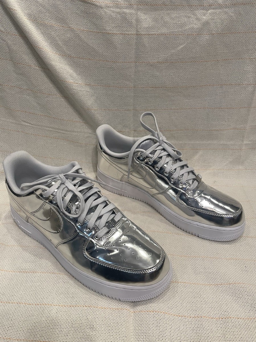 Size 14 Nike Air Force SP Liquid Metal Chrome W for sale
