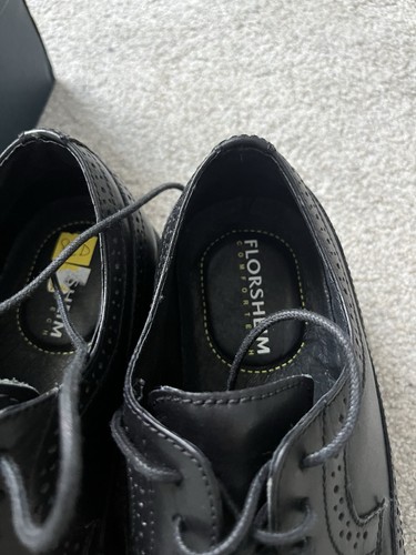 Zapatos Oxford Florsheim Punta de Ala Para Hombre NUEVO Talla 8.5 D Color Negro - Imagen 8 de 13