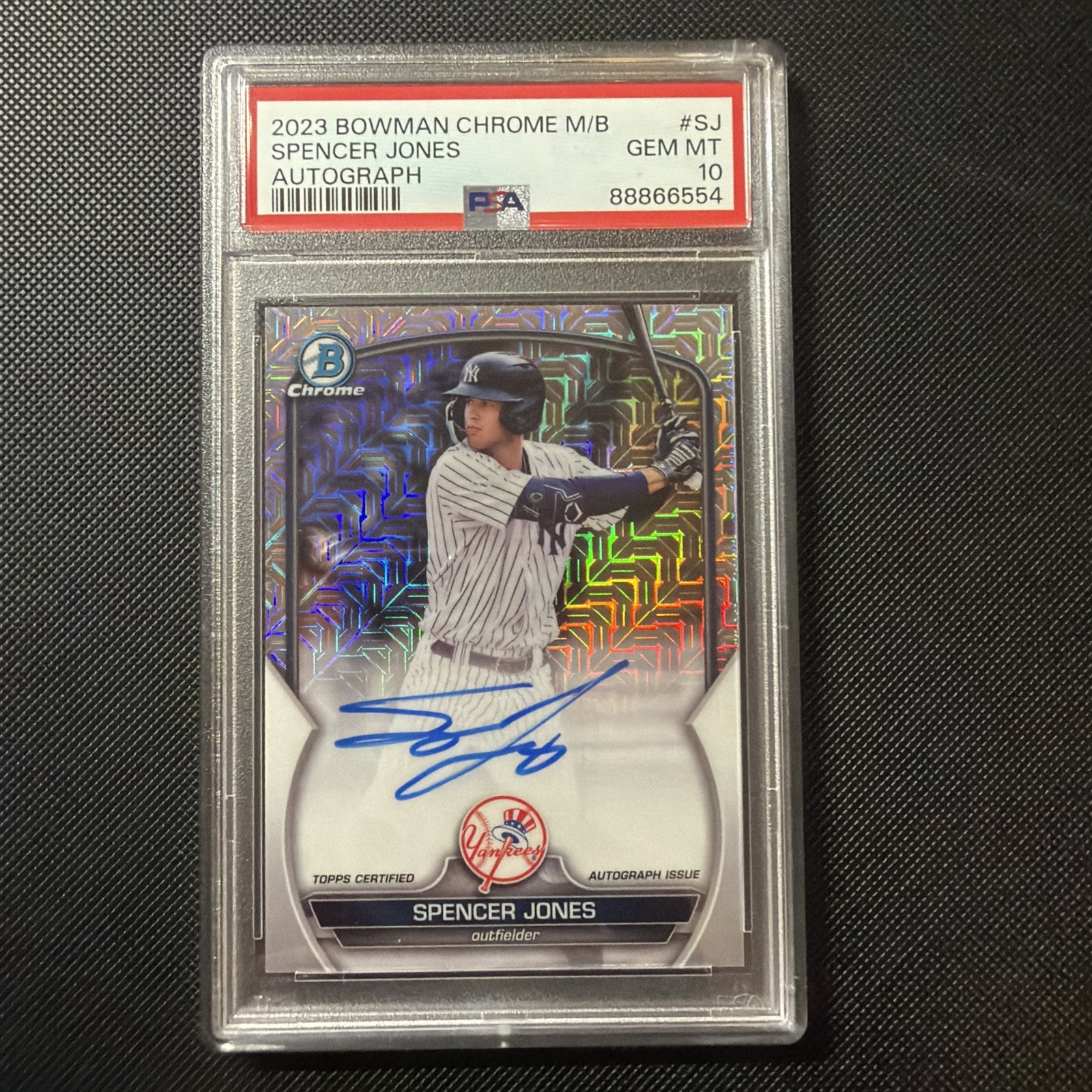 2023 Bowman Chrome PSA 10 Spencer Jones auto BCMA-SJ
