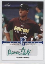 2013 Leaf Perfect Game Showcase Blue 10/25 Devon Ortiz #A-DO1 Auto 1s8
