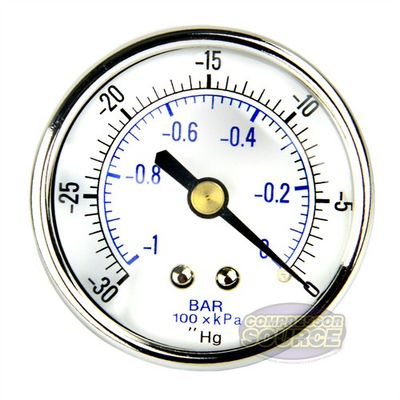 #ad #ad Quality 1 4quot; NPT 2quot; Vacuum Air Pressure Gauge 0 30 PSI Center Back Mount $10.95