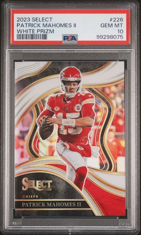 2023 PANINI SELECT WHITE PRIZM #226 PATRICK MAHOMES II 20/35 PSA 10
