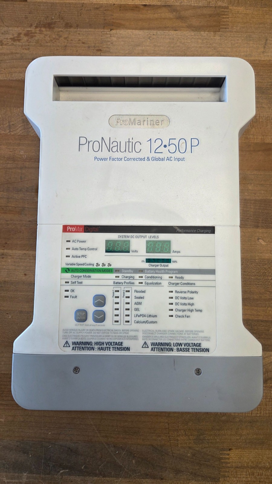 ProMariner ProNautic 1250P 50Amp 3 Bank 12V Boat Battery Charger