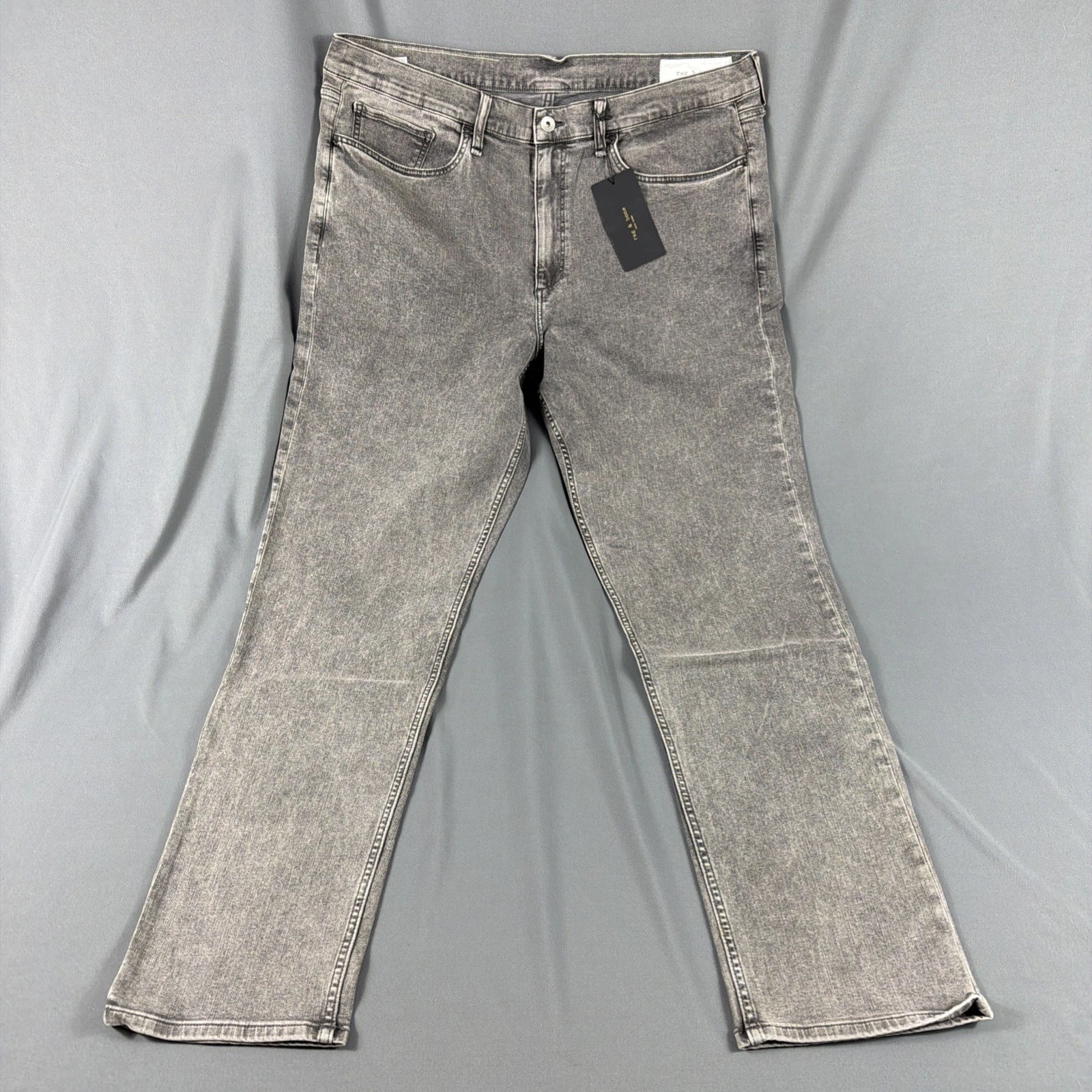 Rag & Bone Jeans RB 2 Slim Fit 38 x 32 Grey Cotton Spandex NWT MSRP $228