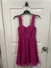 Guess Women’s Hot Pink Size 2 Party Dress Corset Style Top Thick Straps Magenta