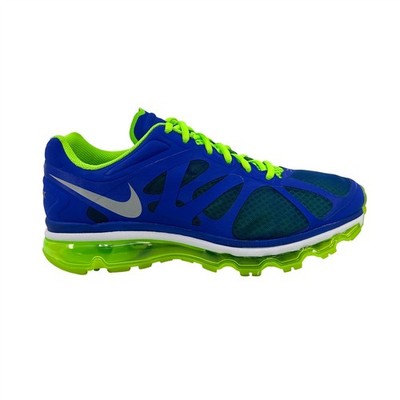 Nike Air Max+ 2012 Royal Blue Metallic Silver Green Mens Athletic Sneaker