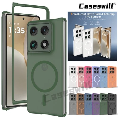 Caseswill for Motorola Razr Fold Case Slim Clear Matte Shockproof Magnetic Cover