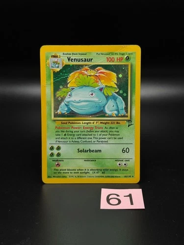 Venusaur 018/130 Base Set 2 Holo Rare Vintage Original Pokemon Card