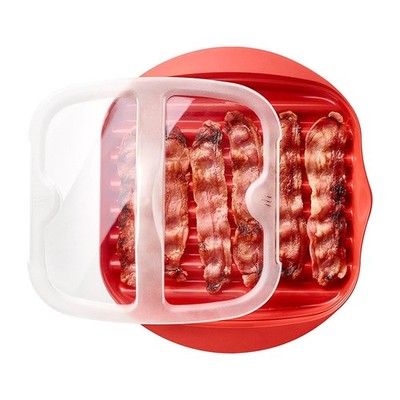 Microwave Bacon Tray with Splatter Lid, Microwave Bacon Cooker Maker, Quick a...