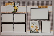 Bee and Gnome Scrapbooking Layouts - 8.5 X 11 double set of 2 - ScrapAttic