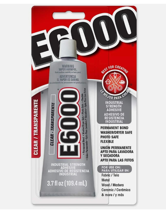 E6000 - Clear Industrial Strength Craft Adhesive 3.7oz - 230010 (1 Pack)