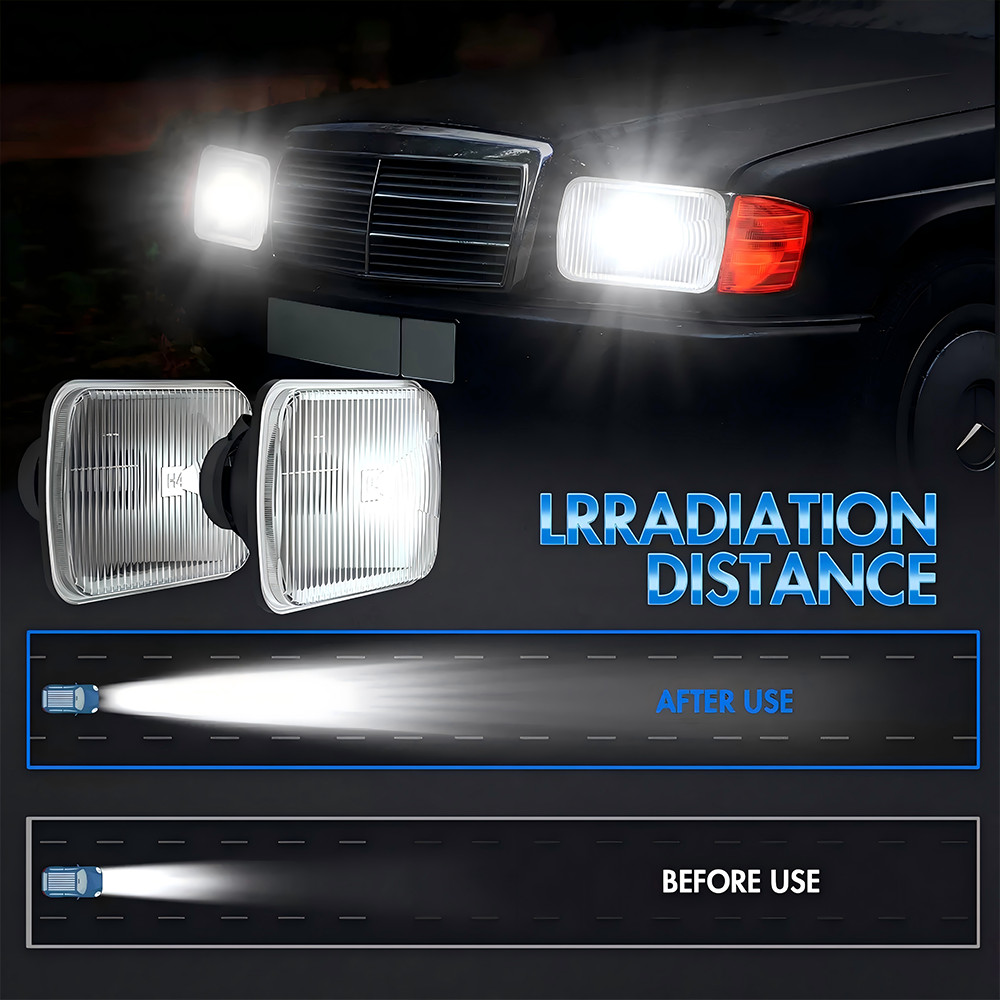 Pair 5X7" 7x6" LED Headlights Square For Chevy Express Cargo Van 1500 2500 3500 thumbnail 7