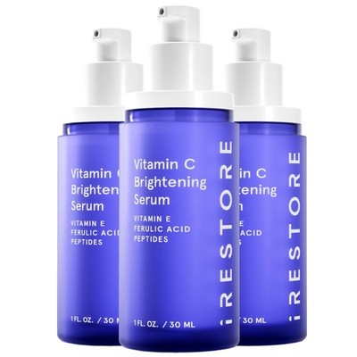 iRestore Vitamin C Brightening Serum   Anti Aging Face Serum with 15% Ascorbic A