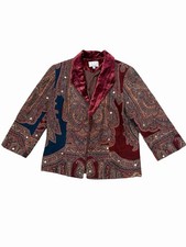VTG ALBERTO MAKALI Wool Velvet Sequin Beaded ...