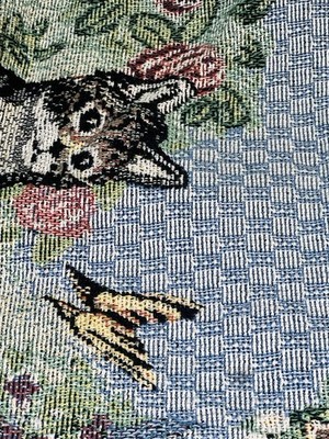 Rare Sugar Street Weavers Sweater Jacket Cat Feline Flower