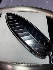 Silver Colored Leaf Plate Platter Tray Tableware Decor 14.5" x 4.75"