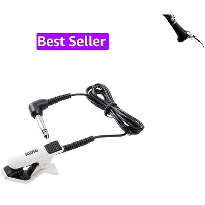 CM-300 Clip-on Contact Microphone w/ 1.2'' Maximum Width - White & Black