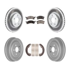 For Chevrolet Cavalier Front Rear Coated Disc Brake Rotor Ceramic Pad & Drum Kit