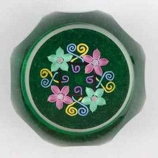 Perthshire PP223 2000 3D Lampwork Flower Celtic Style Facet LE Paperweight Cert