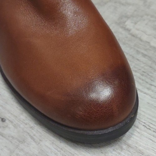 Knee high Brown studded buckle equestrian leather boots Gibson Latamier 6 1/2 - Picture 2 of 7
