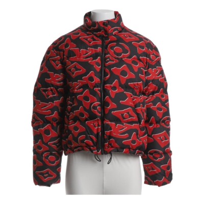 Louis Vuitton X Urs Fischer Red and Black Monogram Down Jacket IT 38 BNWOT