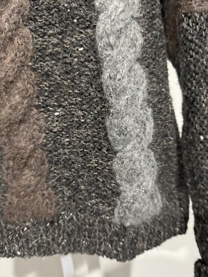 ISSEY MIYAKE 3D Knit 80S Geometric Vintage M mens Multicolor Wool