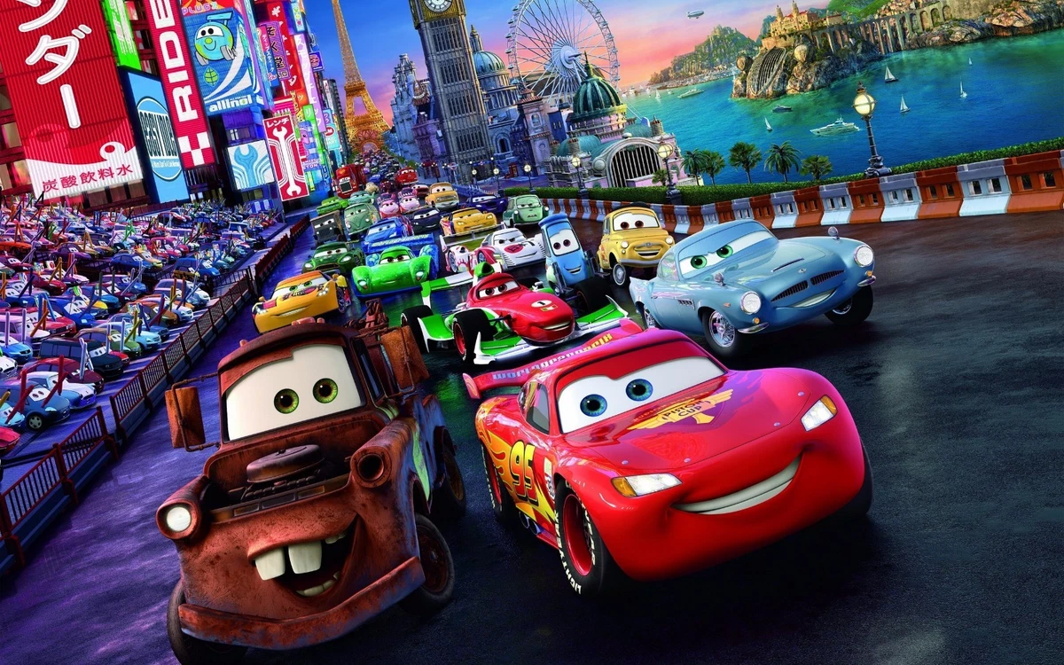 Disney Cars Cartoon Movie Poster High Quality Canvas Kids Art Print Unframed