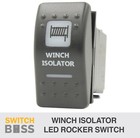 Rocker Switch WINCH ISOLATOR - White - LED 4x4 Boat Caravan Marine 12v