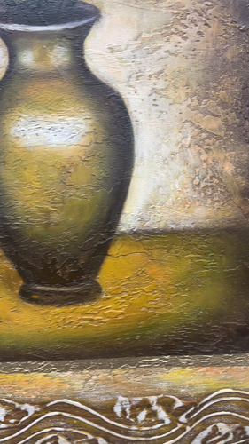 Pintura al óleo original de arte de Nueva York de flor dentro de un lienzo Frameon enmarcado 12x16 - Vídeo 1 de 1