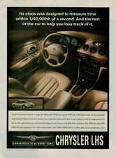 1999 Chrysler Lhs Luxury Sedan Nasa-like Precision Interior Vintage Print Ad