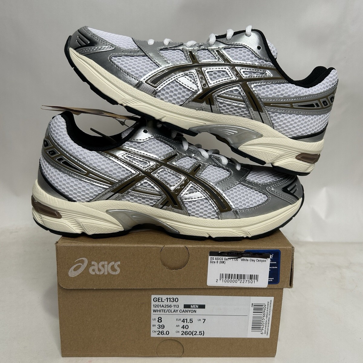 ASICS Gel-1130 “White Clay Canyon” 1201A256-113 Men's 8 New