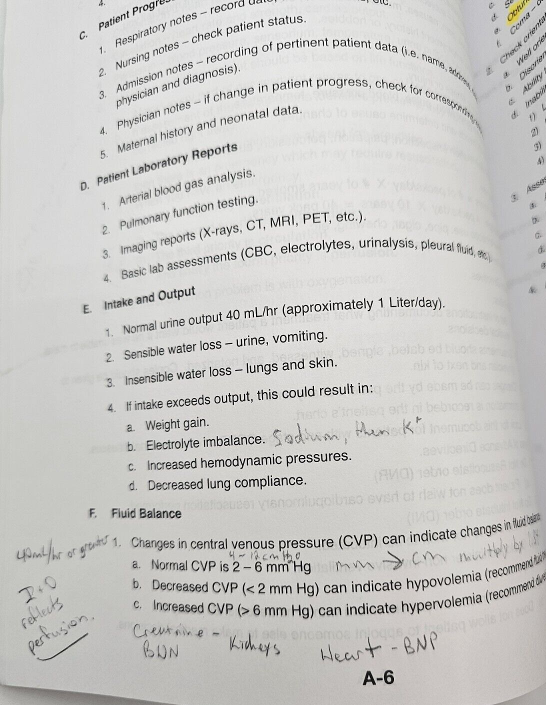 Kettering National Seminars Comprehensive Review Respiratory Study Work