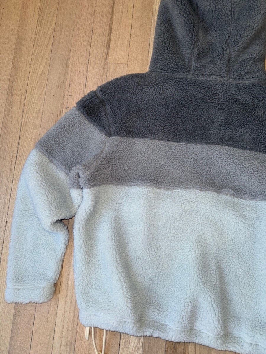 Kith Sherpa Double Pocket Hoodie Pearl Blue Size M Medium Kith Sherpa Double Pocket Hoodie Pearl Blue Size M Medium